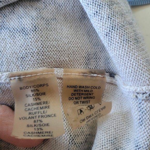 Chi by Falchi Silk Cashmere Blend Printed Sweater Top XL? see measurements - Picture 7 of 10